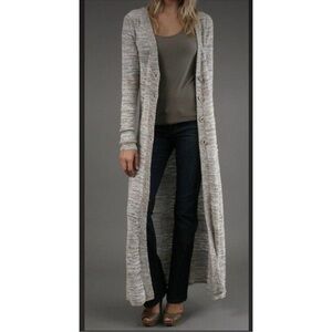 Free People Gray Long Cardigan